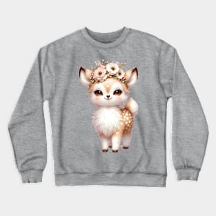 Fluffy Baby Deer Crewneck Sweatshirt